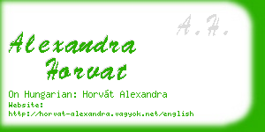 alexandra horvat business card