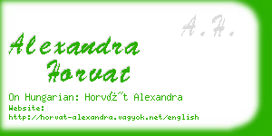 alexandra horvat business card